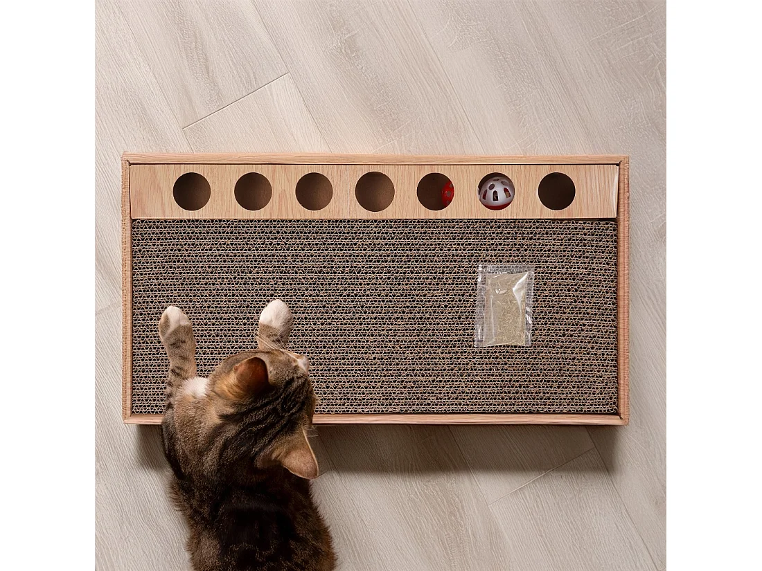 JOUETS EN CARDBOARD poteau à gratter boule horizontale