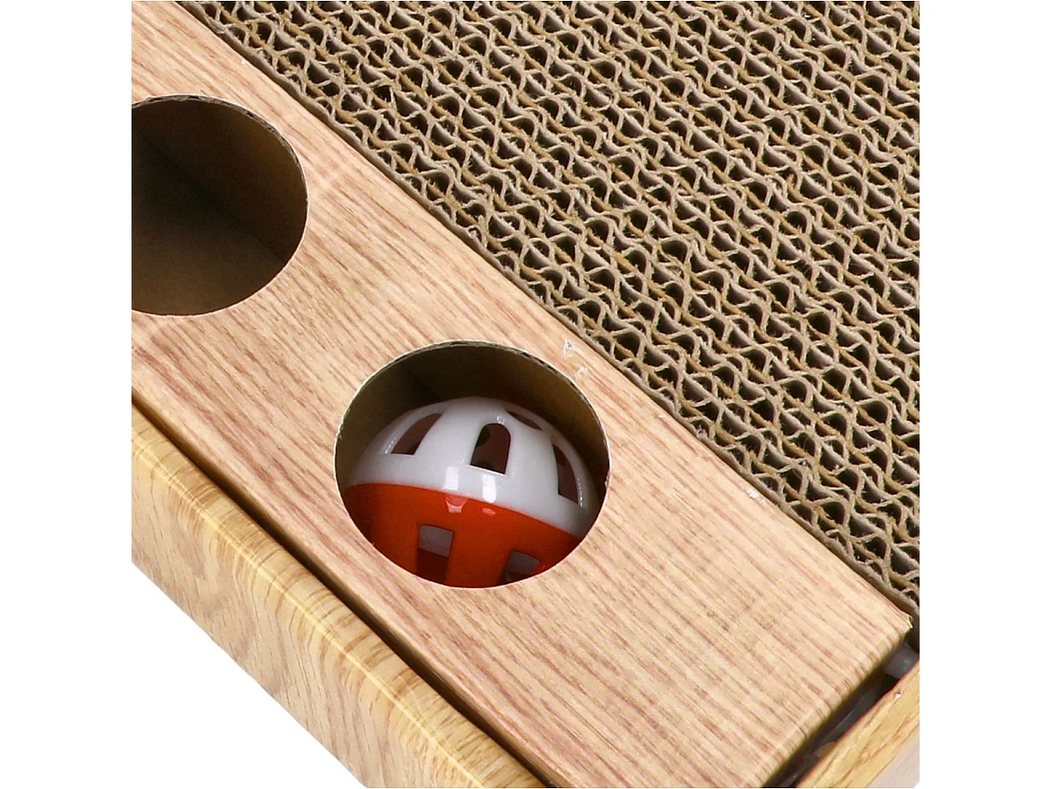 JOUETS EN CARDBOARD poteau à gratter boule horizontale