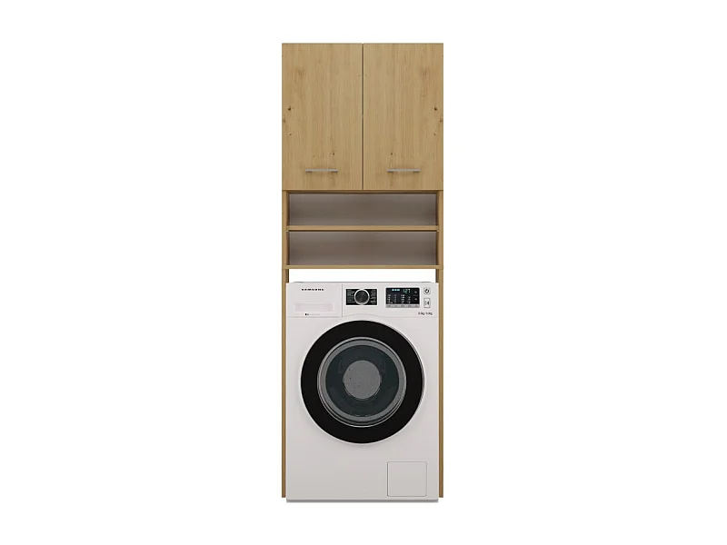 Szafka Pola DK | Dąb Artisan |  64x30x180 cm | Regał Łazienkowy nad Pralkę