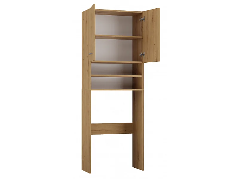 Szafka Pola DK | Dąb Artisan |  64x30x180 cm | Regał Łazienkowy nad Pralkę