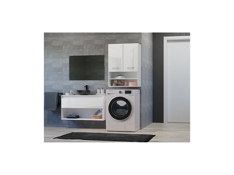 Meuble pour lave-linge Champs MINI/DK BLANC BRILLANT