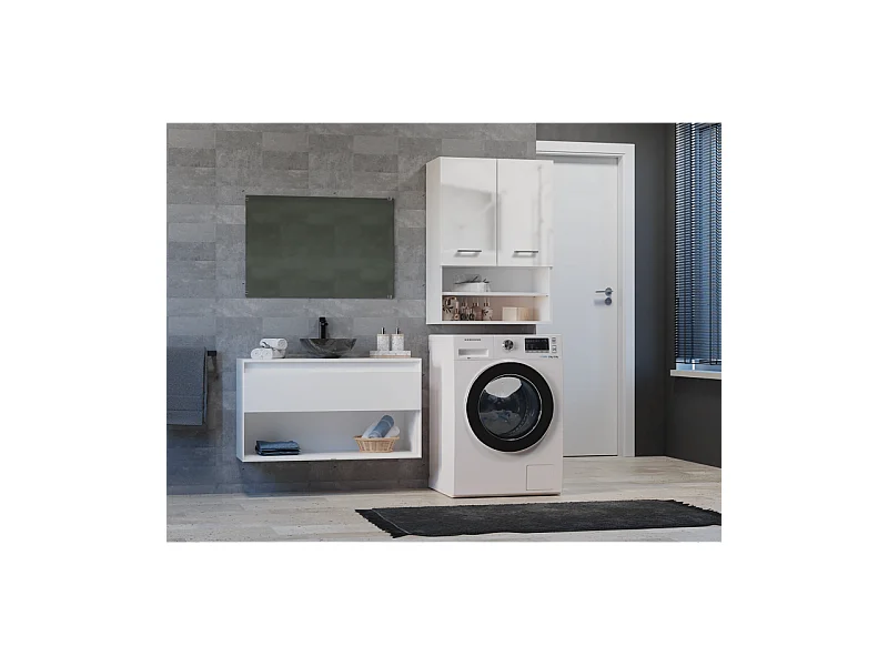 Meuble pour lave-linge Champs MINI/DK BLANC BRILLANT
