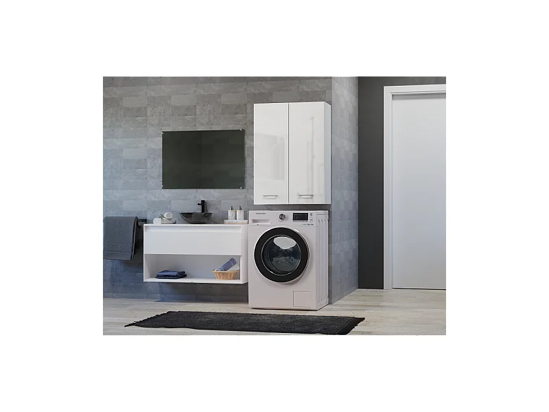Meuble lave-linge MINI/DD champs BLANC BRILLANT