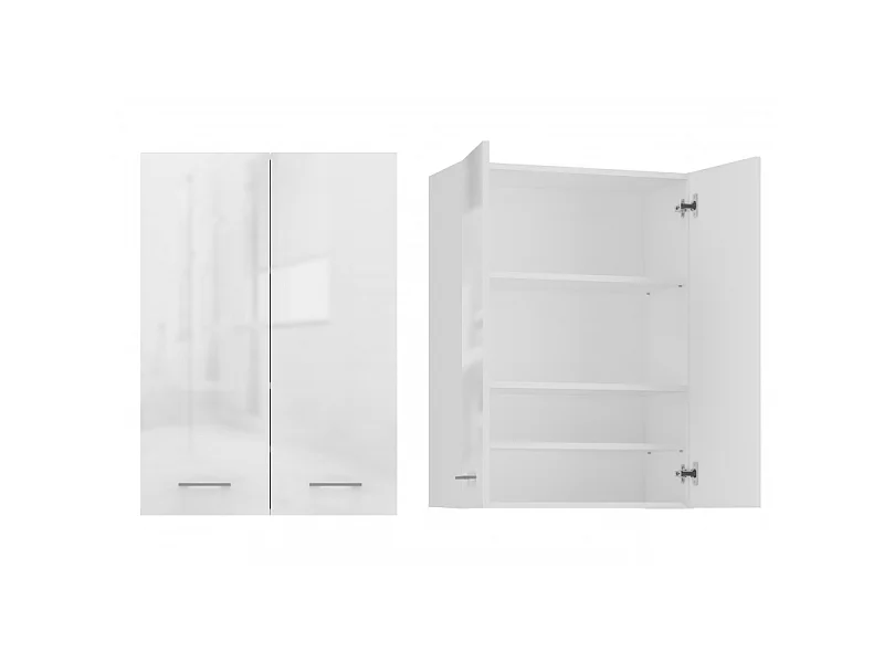 Szafka Pola MINI/DD |Biała | 64x30x90 cm |  Szafka Łazienkowa Wisząca