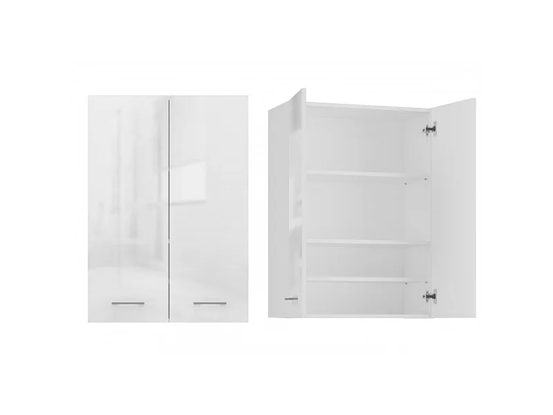 Szafka Pola MINI/DD |Biała | 64x30x90 cm |  Szafka Łazienkowa Wisząca