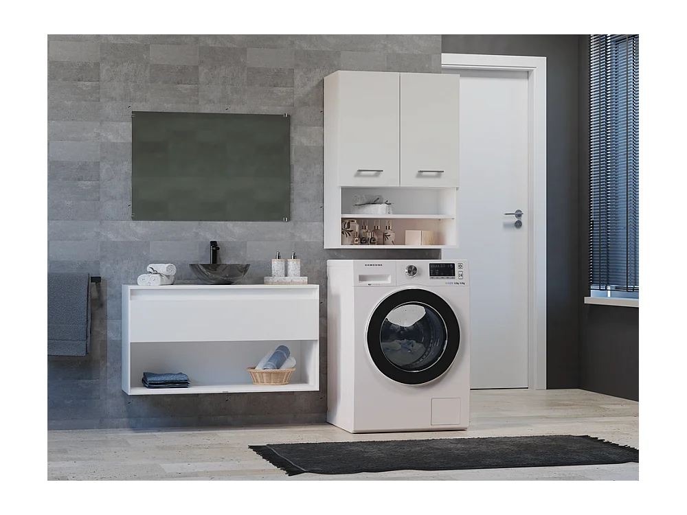 Meuble lave-linge MINI/DK BLANC champs