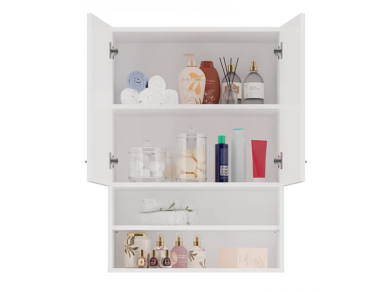 Szafka Pola MINI DK | Biała | 64x30x90 cm | Szafka Łazienkowa  Wisząca