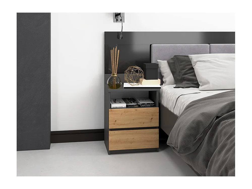 Malwa M1 ANTHRACITE ARTISAN table de chevet