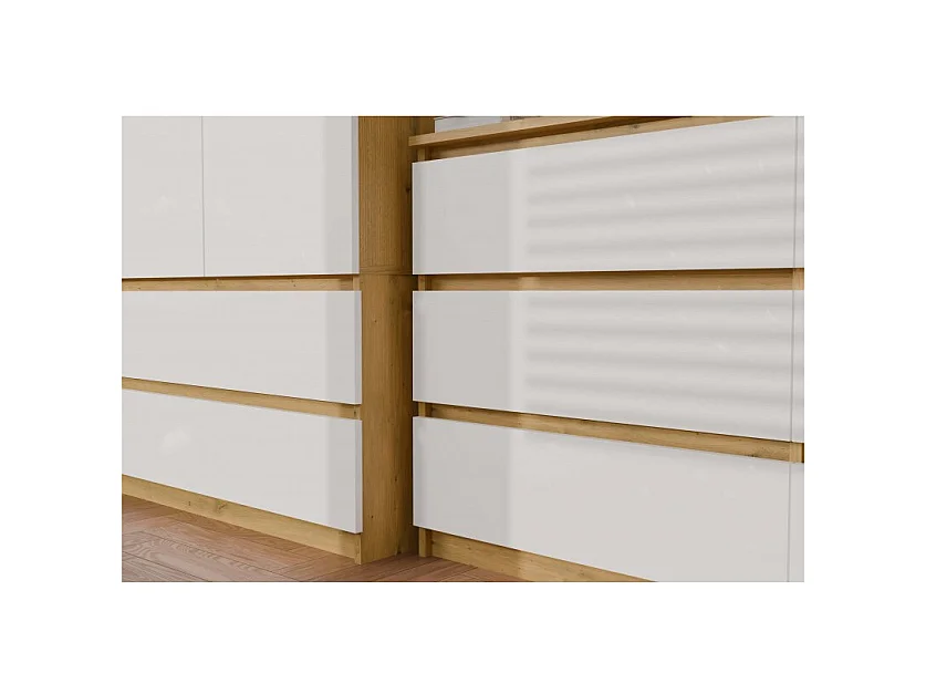 Komoda Malwa M6 | Dąb Artisan/Biały | 120x30x75 cm | Elegancki Design