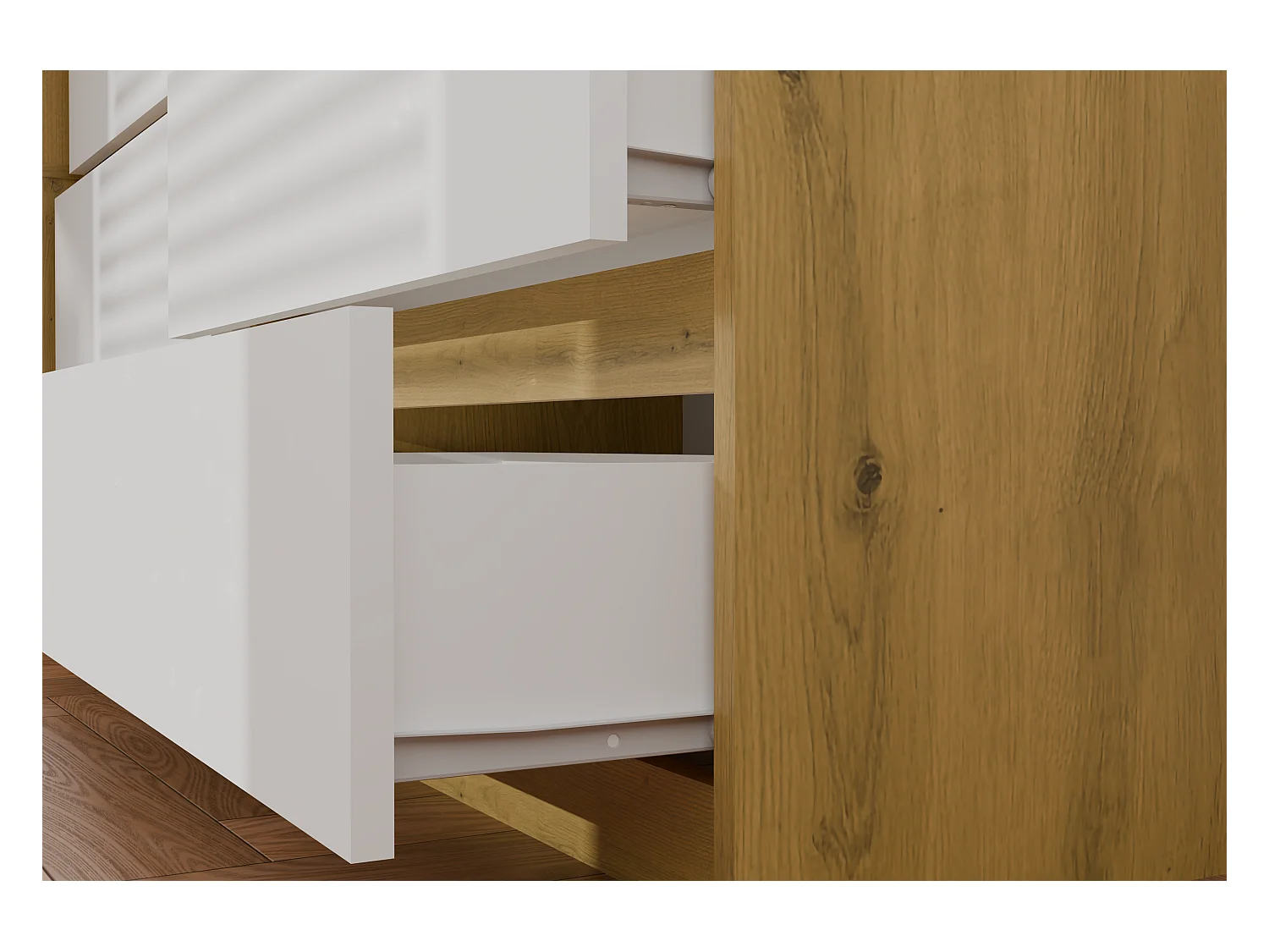 Komoda Malwa M6 | Dąb Artisan/Biały | 120x30x75 cm | Elegancki Design