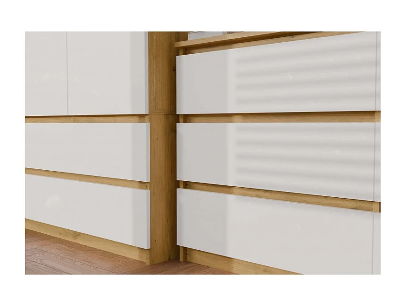 Komoda Malwa M6 | Dąb Artisan/Biały | 120x30x75 cm | Elegancki Design