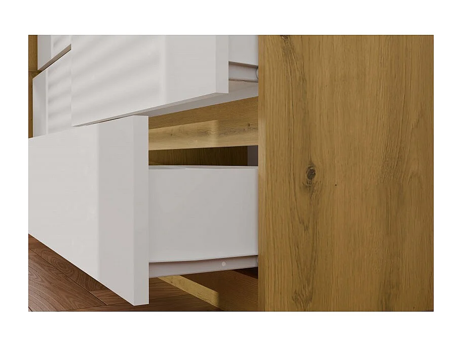 Komoda Malwa M6 | Dąb Artisan/Biały | 120x30x75 cm | Elegancki Design