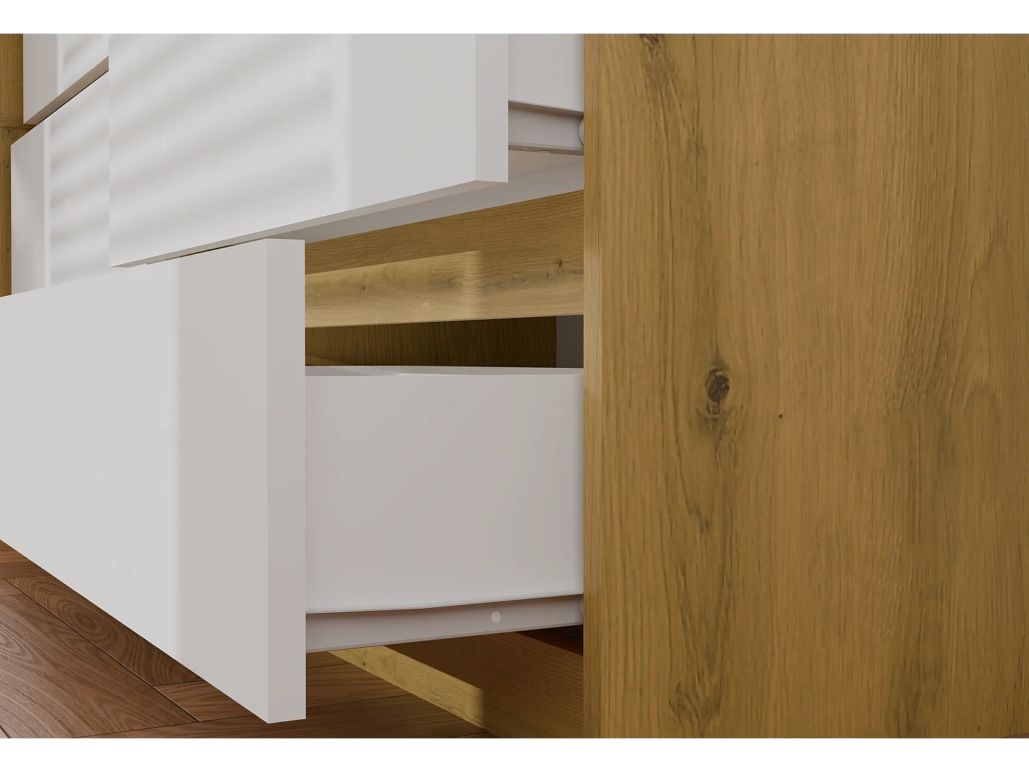 Komoda Malwa M6 | Dąb Artisan/Biały | 120x30x75 cm | Elegancki Design