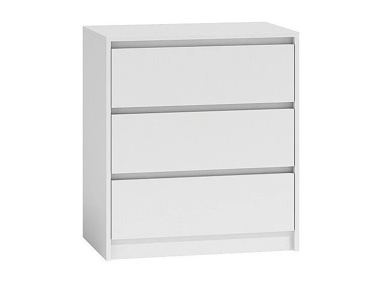 Komoda Karo K3 |  Biała | 40x43x78 cm | 3 Szuflady