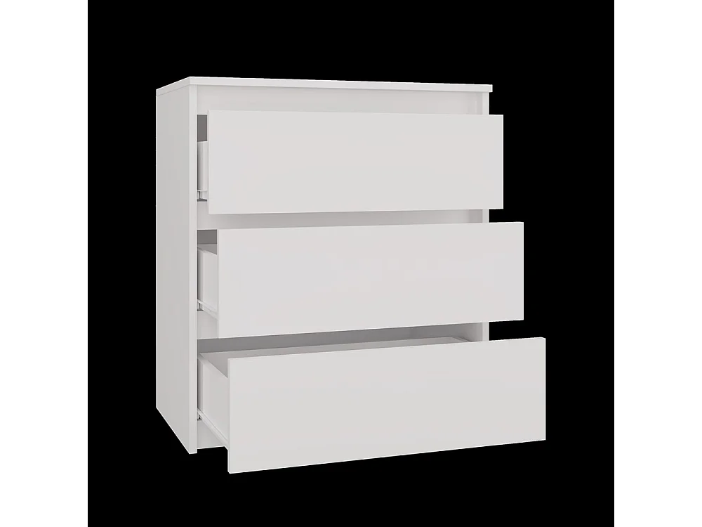 Komoda Karo K3 |  Biała | 40x43x78 cm | 3 Szuflady