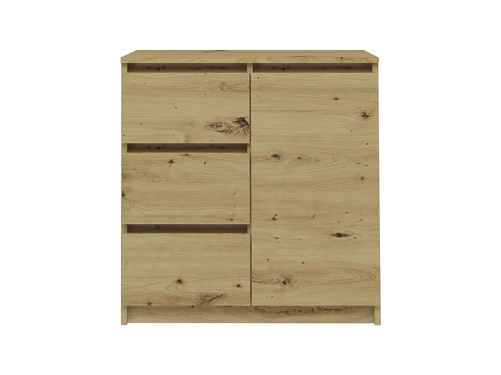 Komoda Malwa 1D3S | Dąb Artisan |80x40x75 cm | 3 Szuflady, 1 Drzwi