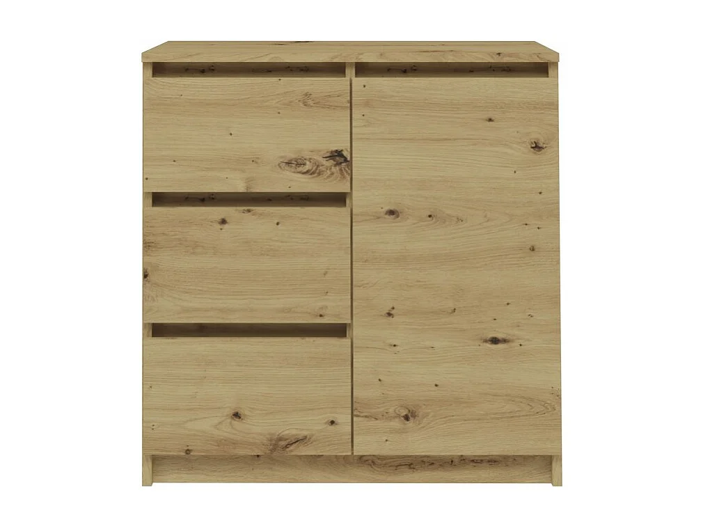 Komoda Malwa 1D3S | Dąb Artisan |80x40x75 cm | 3 Szuflady, 1 Drzwi