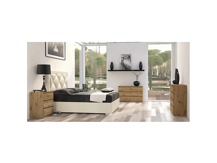 Komoda Malwa M3 | Dąb Artisan |70x40x75 cm | 3 szuflady