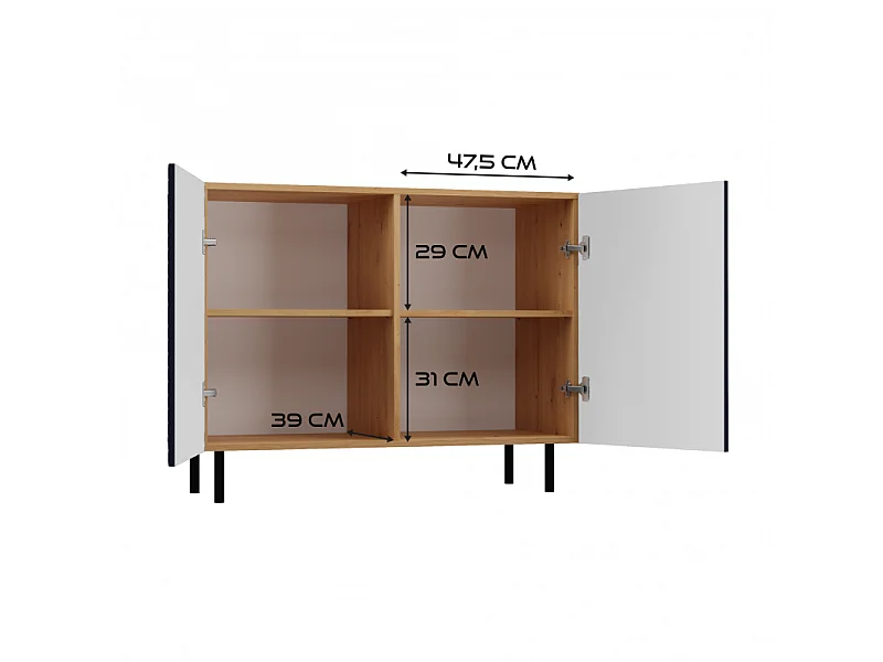 Commode KAMA 2D ARTISAN, noir