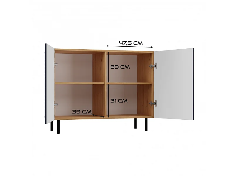 Commode KAMA 2D ARTISAN, noir