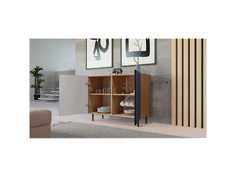 Commode KAMA 2D ARTISAN, noir