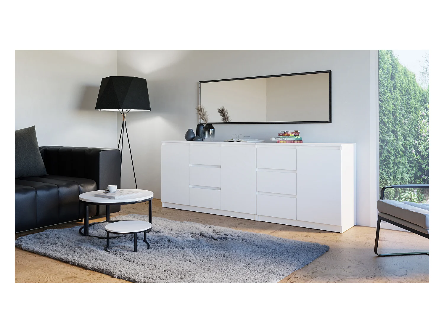 Commode COSTA 1D3S/2D3S BLANC