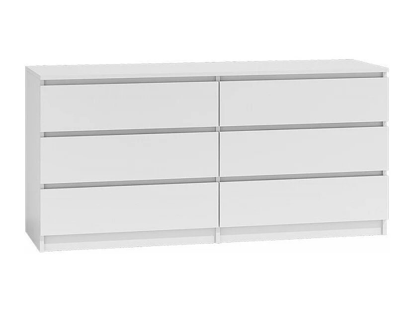 Komoda Malwa M6/140 | Biała | 138x40x75 cm | 6 Szuflad
