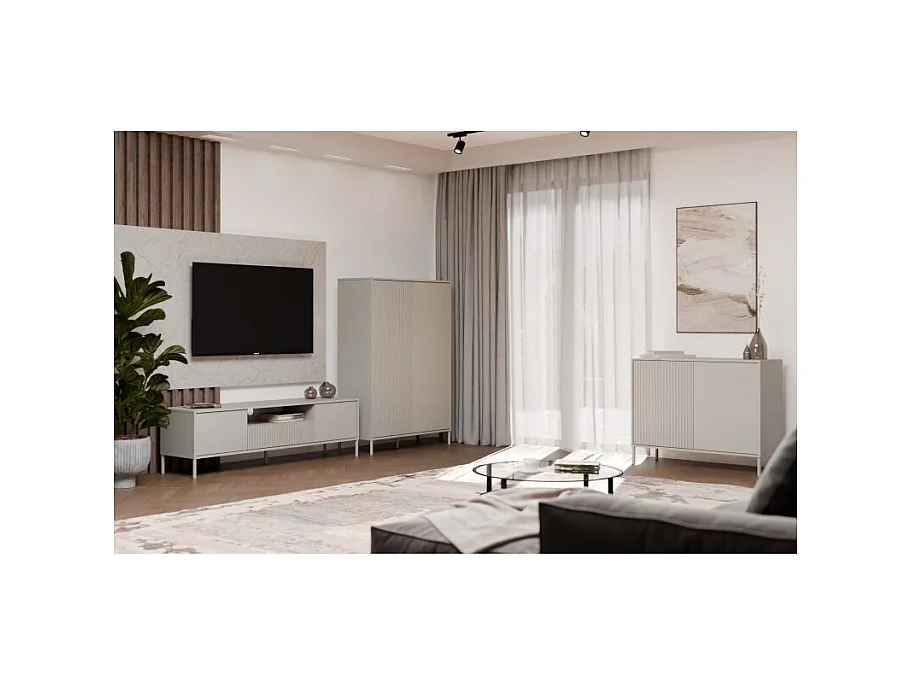 Komoda KAMARO 2D Slim |  Kaszmir | 104x40x82,5 cm | Nowoczesna