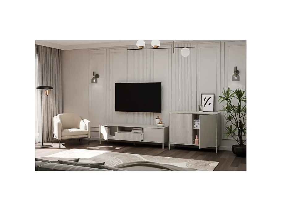 Komoda KAMARO 2D Slim |  Kaszmir | 104x40x82,5 cm | Nowoczesna