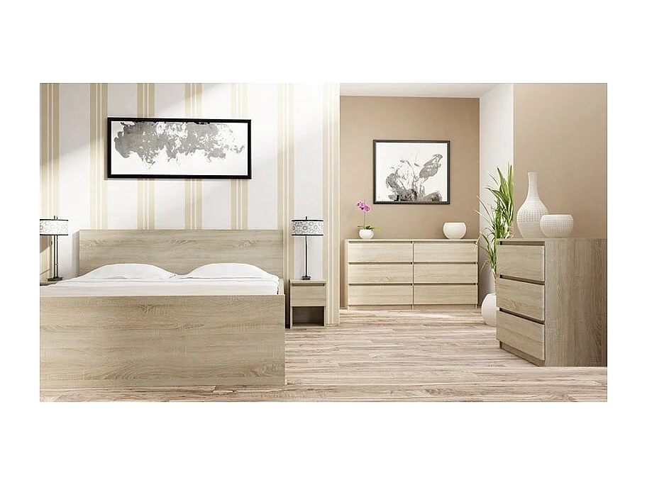 Komoda Malwa M3 | Dąb Sonoma | 70x40x75 cm | 3 szuflady