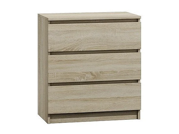 Komoda Malwa M3 | Dąb Sonoma | 70x40x75 cm | 3 szuflady