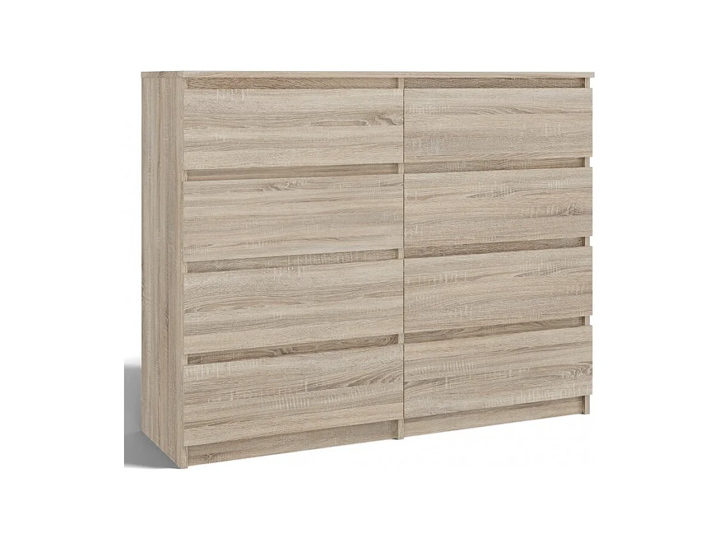 Komoda Malwa M8/140 | Dąb Sonoma | 138x40x97 cm |  8 Szuflad