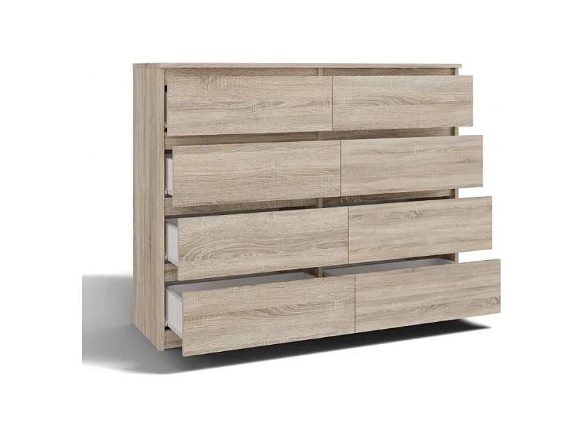 Komoda Malwa M8/140 | Dąb Sonoma | 138x40x97 cm |  8 Szuflad