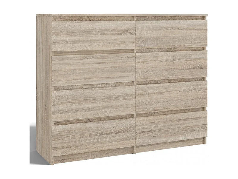 Komoda Malwa M8/140 | Dąb Sonoma | 138x40x97 cm |  8 Szuflad