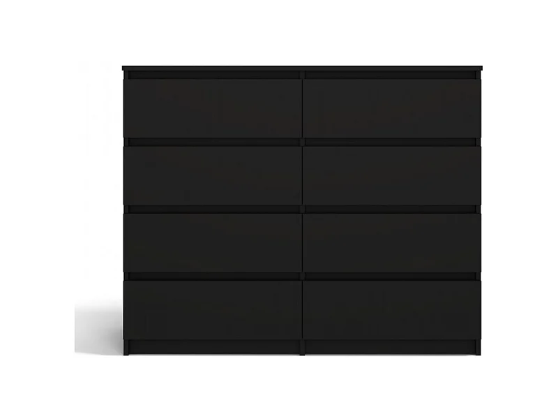Komoda Malwa M8/140 |  Czarna | 138x40x97 cm |  8 Szuflad