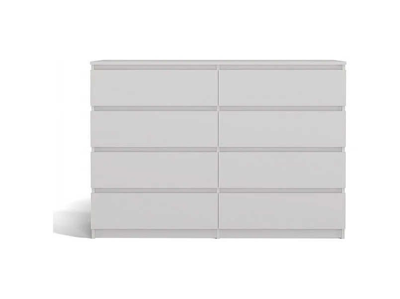Komoda Malwa M8/140 |  Biała | 138x40x97 cm |  8 Szuflad