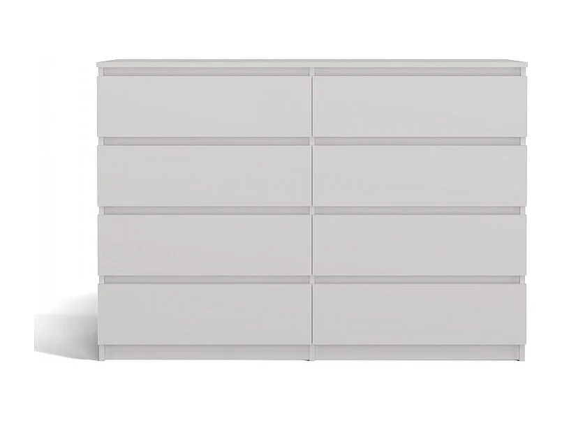Komoda Malwa M8/140 |  Biała | 138x40x97 cm |  8 Szuflad