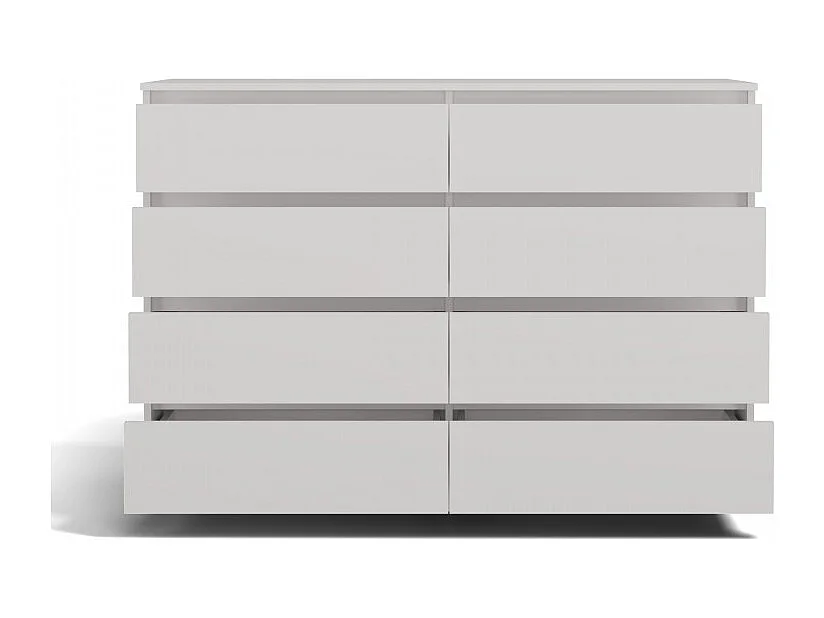 Komoda Malwa M8/140 |  Biała | 138x40x97 cm |  8 Szuflad
