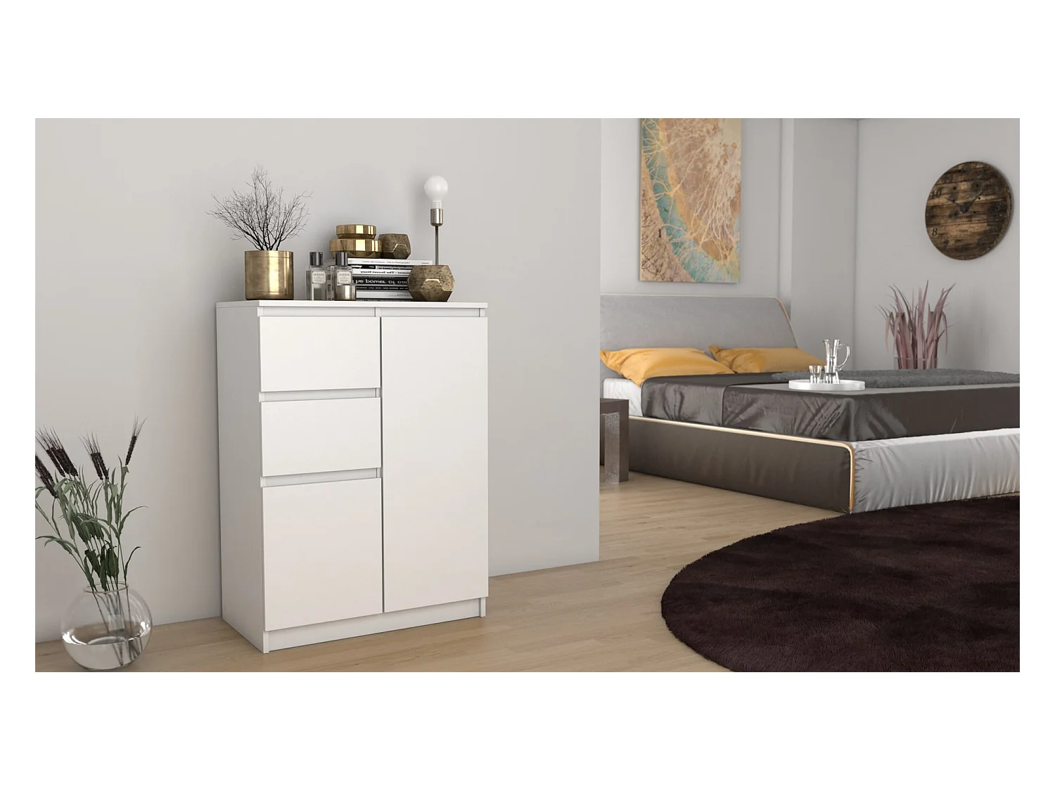 Commode Malwa 2D2S BLANCHE