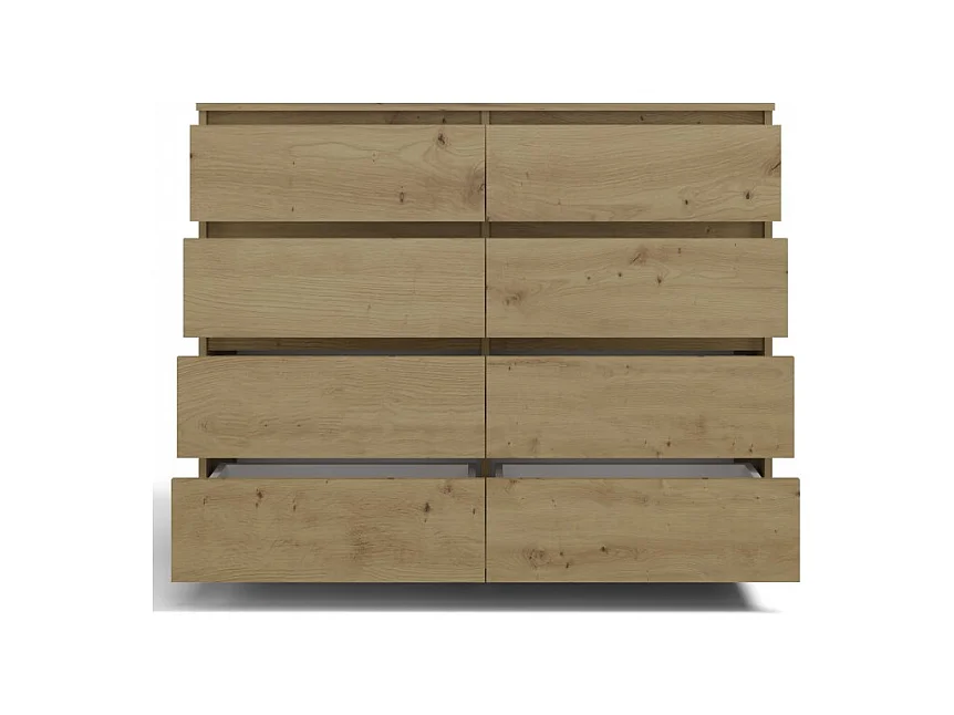 Komoda Malwa M8/120 | Dąb Artisan | 120x40x97 cm | 8 Szuflad