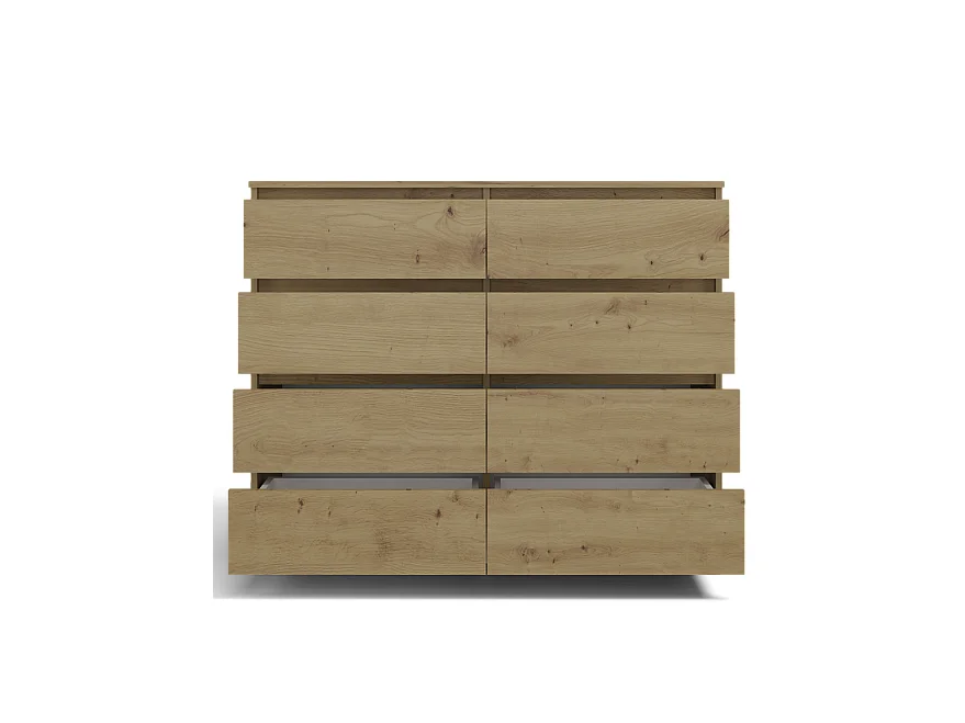 Komoda Malwa M8/120 | Dąb Artisan | 120x40x97 cm | 8 Szuflad