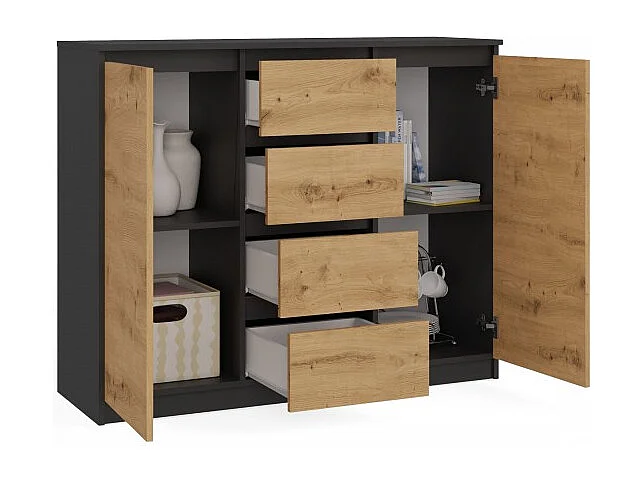 Commode Malwa 2D4S/120 ANTHRACITE ARTISAN