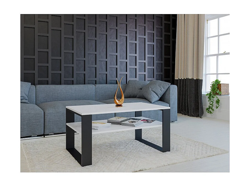 Banc moderne 1 place BLANC NOIR