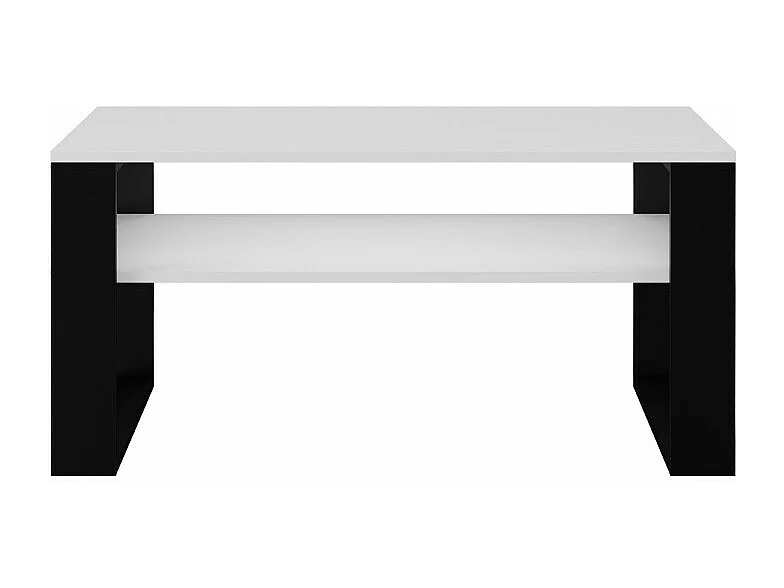 Ława Modern 1P | Stolik Kawowy Biały Czarny | 90x58x50 | Nowoczesny Design