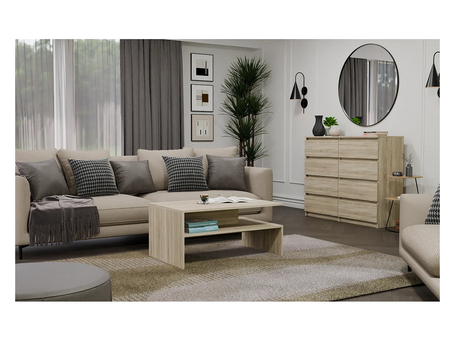 Ława Boston BOSTON dąb sonoma stolik kawowy