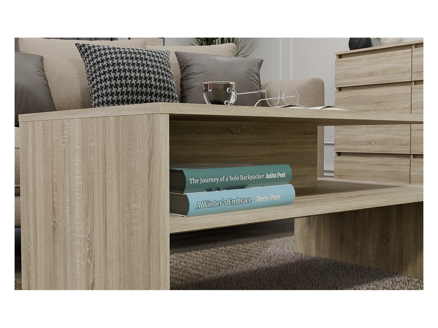 Ława Boston BOSTON dąb sonoma stolik kawowy