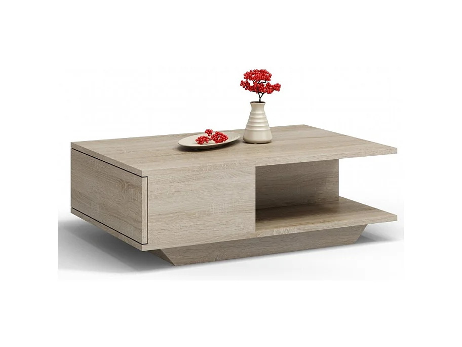 Stolik Kawowy Denver | Dąb Sonoma | 90x60x42 cm | Nowoczesny Salon