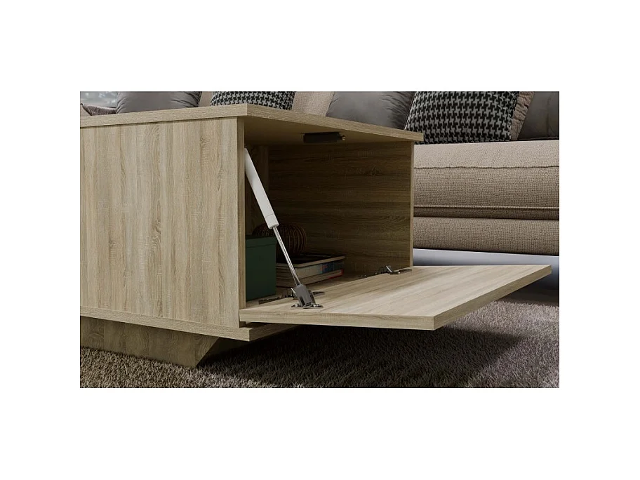 Stolik Kawowy Denver | Dąb Sonoma | 90x60x42 cm | Nowoczesny Salon