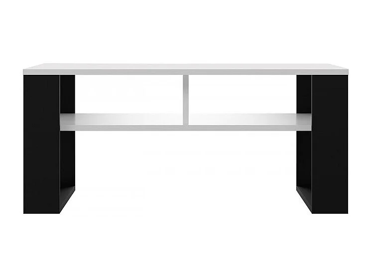 Ława Modern 2P | Biały Czarny| 90x58x50 cm | Stolik Kawowy Nowoczesny