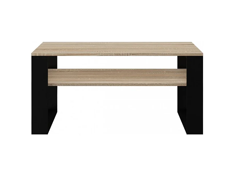 Ława Modern 1P | Stolik Kawowy Dąb Sonoma Czarny | 90x58x50 cm | Nowoczesny Design